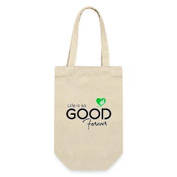 Life iss so good forever text - Geschenkbeutel für Flaschen - Natur - Vorne