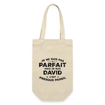 David A name, an attitude Humour David - Gift Bag for Bottles - nature - Front
