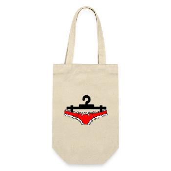 Lingerie briefs or women's underpants hang on clothes - Gift Bag for Bottles - nature - Front
