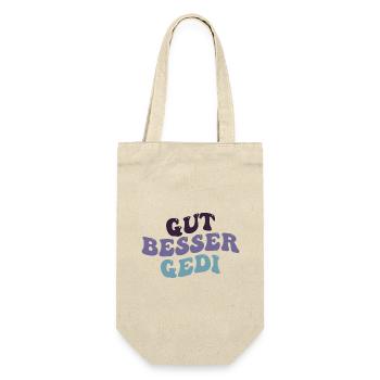Gut Besser Gedi Taufged Firmgedi - Geschenkbeutel für Flaschen - Natur - Vorne