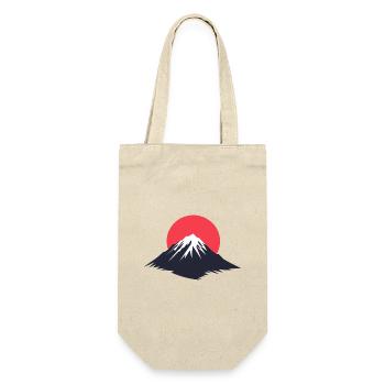 Mountain Drawing, Mountain Logo, Sun - Gift Bag for Bottles - nature - Front