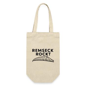 Logo REMSECK ROCKT avec chevalet noir - Sac à bouteille - nature - Devant