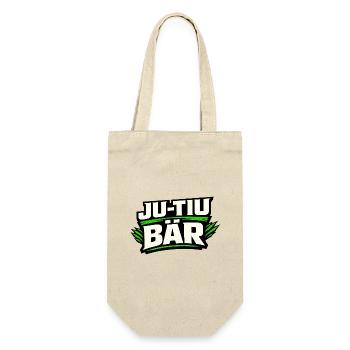 Ju-Tiu Bär – Wortspiel für Creator & Social Media - Geschenkbeutel für Flaschen - Natur - Vorne