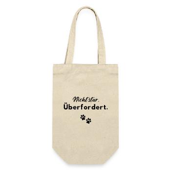 Nicht stur - überfordert - Geschenkbeutel für Flaschen - Natur - Vorne