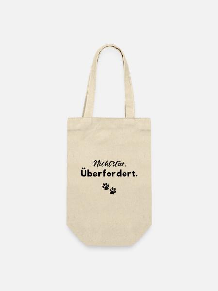 Nicht stur - überfordert - Geschenkbeutel für Flaschen - Natur