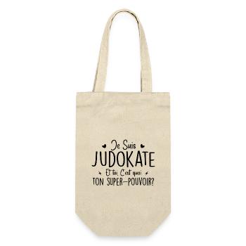 Ich bin ein Judoka. Was ist deine Superkraft? - Geschenkbeutel für Flaschen - Natur - Vorne