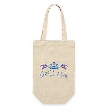 British King Coronation Charles England Flag - Gift Bag for Bottles - nature - Front