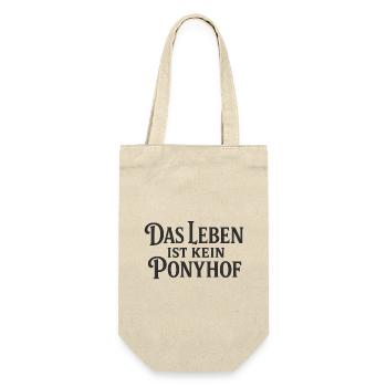 Das Leben ist kein Pferdestift - Geschenkbeutel für Flaschen - Natur - Vorne