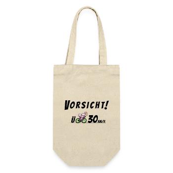 Triathletin Geschwindigkeit - Geschenkbeutel für Flaschen - Natur - Vorne