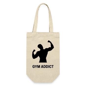 Gym Addict - Geschenkbeutel für Flaschen - Natur - Vorne