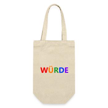 WÜRDE - Geschenkbeutel für Flaschen - Natur - Vorne