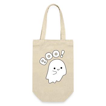 Halloween Geist - Geschenkbeutel für Flaschen - Natur - Vorne