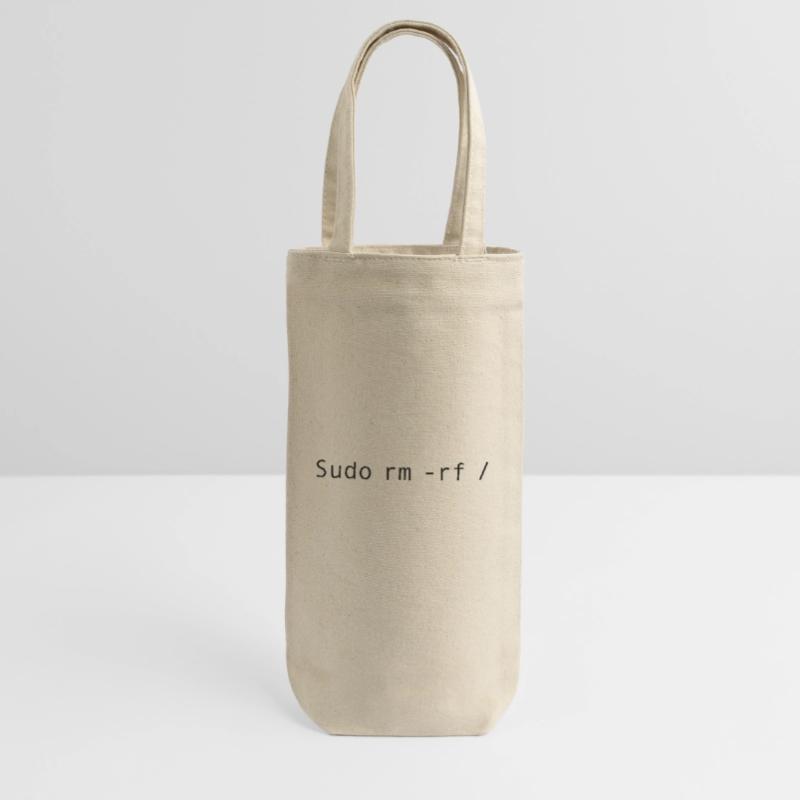 Linux Coding Sudo rm -rf / Gift Bag for Bottles
