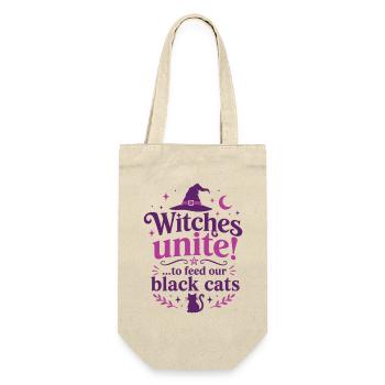 Witches United - Cats - Geschenkbeutel für Flaschen - Natur - Vorne