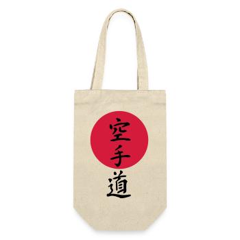 Karate - Geschenkbeutel für Flaschen - Natur - Vorne