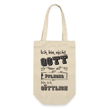 Göttlicher Pfleger Geschenk - Geschenkbeutel für Flaschen - Natur - Vorne