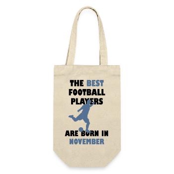 Fußballspieler Fußball Trainer Geschenk November - Geschenkbeutel für Flaschen - Natur - Vorne