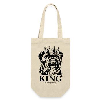 BOUVIER DES FLANDRES King Hundespruch Wilsigns - Geschenkbeutel für Flaschen - Natur - Vorne