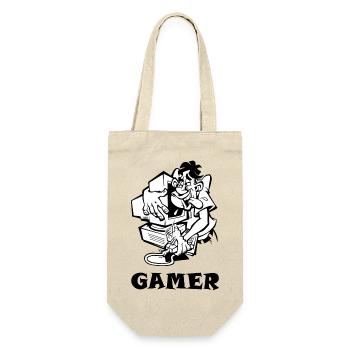 GAMER - Geschenkbeutel für Flaschen - Natur - Vorne