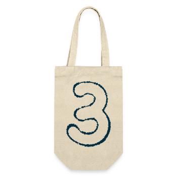 Nummer 3 - Geschenkbeutel für Flaschen - Natur - Vorne