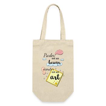 Ecouter est un art - Sac à bouteille - nature - Devant