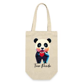 PANDA - Geschenkbeutel für Flaschen - Natur - Vorne