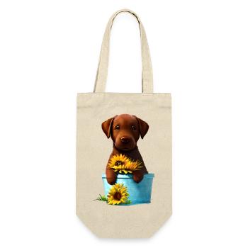 Puppy Labrador Retriever Labrador owner - Gift Bag for Bottles - nature - Front