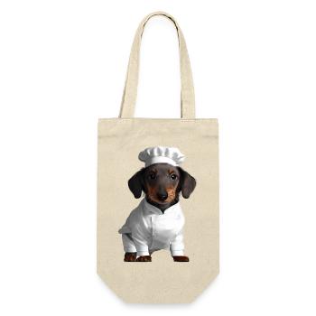 Dogs, Dachshund puppy, Dachshund, Dog, cooking, restaurateur - Gift Bag for Bottles - nature - Front