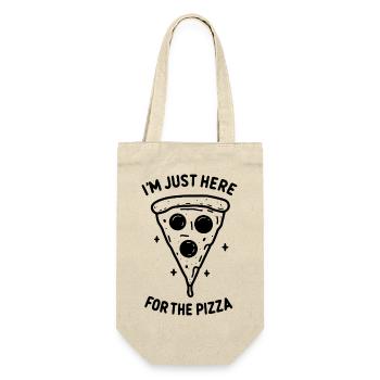 Je suis juste là pour la pizza - Sac à bouteille - nature - Devant