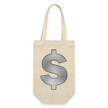 Signe de dollar en argent - Sac à bouteille - nature - Devant