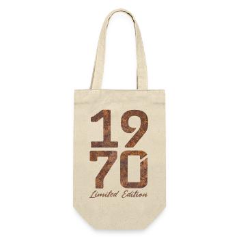 "Vintage 1970: Limited Edition in Rust Look" - Gift Bag for Bottles - nature - Front