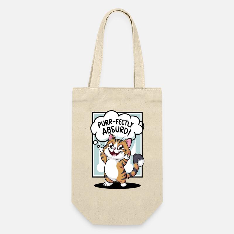 Chat - Ronronnement parfaitement absurde ! - Sac à bouteille - nature