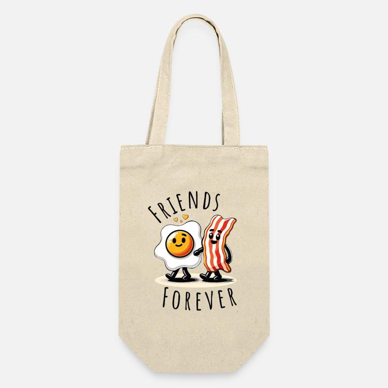 Friends Forever Ham Egg Comic Love - Gift Bag for Bottles - nature