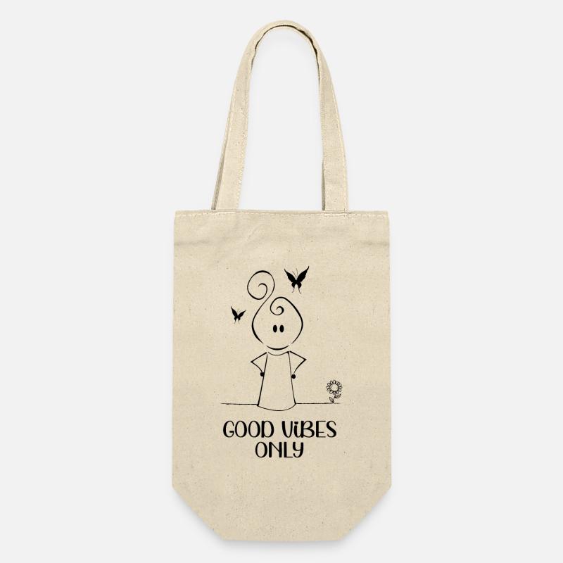 Good Vibrations Only - Geschenkbeutel für Flaschen - Natur