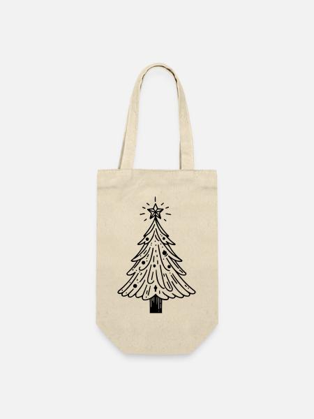 Sapin de Noël - Sac à bouteille - nature