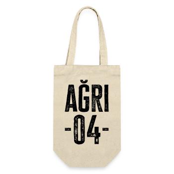 Ağrı 04 – für Kurden und Türken - Geschenkbeutel für Flaschen - Natur - Vorne