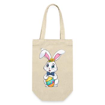 Easter bunny with Easter eggs - Gift Bag for Bottles - nature - Front
