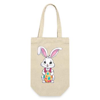 Easter bunny with Easter eggs - Gift Bag for Bottles - nature - Front