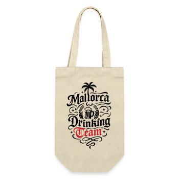 Mallorca Drinking Team - Geschenkbeutel für Flaschen - Natur - Vorne