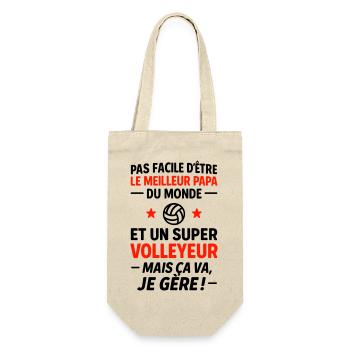 Volleyball – Super Papa Volleyeur - Sac à bouteille - nature - Devant