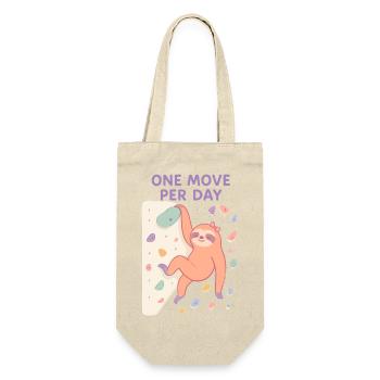 Faultier Bouldern: One Move Per Day Design - Geschenkbeutel für Flaschen - Natur - Vorne