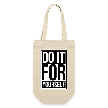 Do It For Yourself Inspirierend Selbstliebe Zitat - Geschenkbeutel für Flaschen - Natur - Vorne