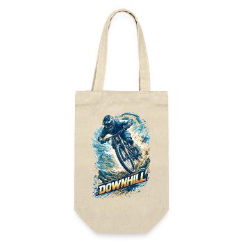 Downhill MTB Motivation – Mountainbike Spruch - Geschenkbeutel für Flaschen - Natur - Vorne