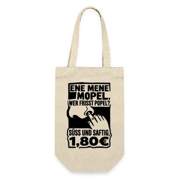 Popel Ene Mene Mopel - Geschenkbeutel für Flaschen - Natur - Vorne