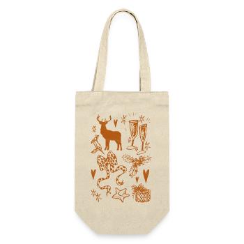 WEIHNACHTSSAMMLUNG - Geschenkbeutel für Flaschen - Natur - Vorne