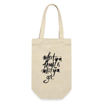 What you think is what you get. - Geschenkbeutel für Flaschen - Natur - Vorne