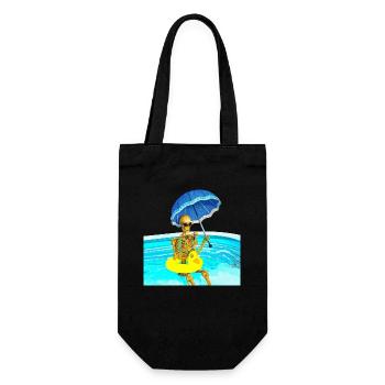 Faucheuse en vacances - Sac à bouteille - noir - Devant