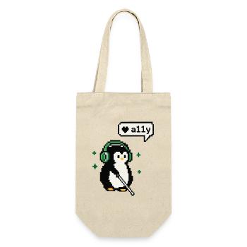 A11y Penguin - Pixel Accessibility - Geschenkbeutel für Flaschen - Natur - Vorne