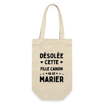 Désolée cette fille canon va se marier - Sac à bouteille - nature - Devant