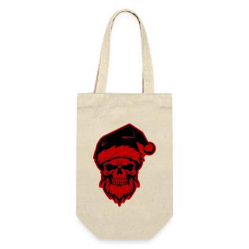 Santa Claus Skull - Gift Bag for Bottles - nature - Front